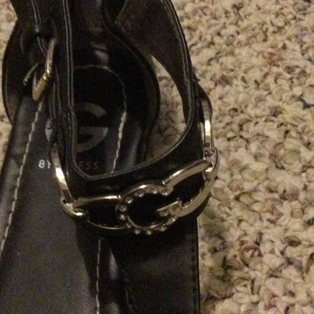 Black sandals by G Guess